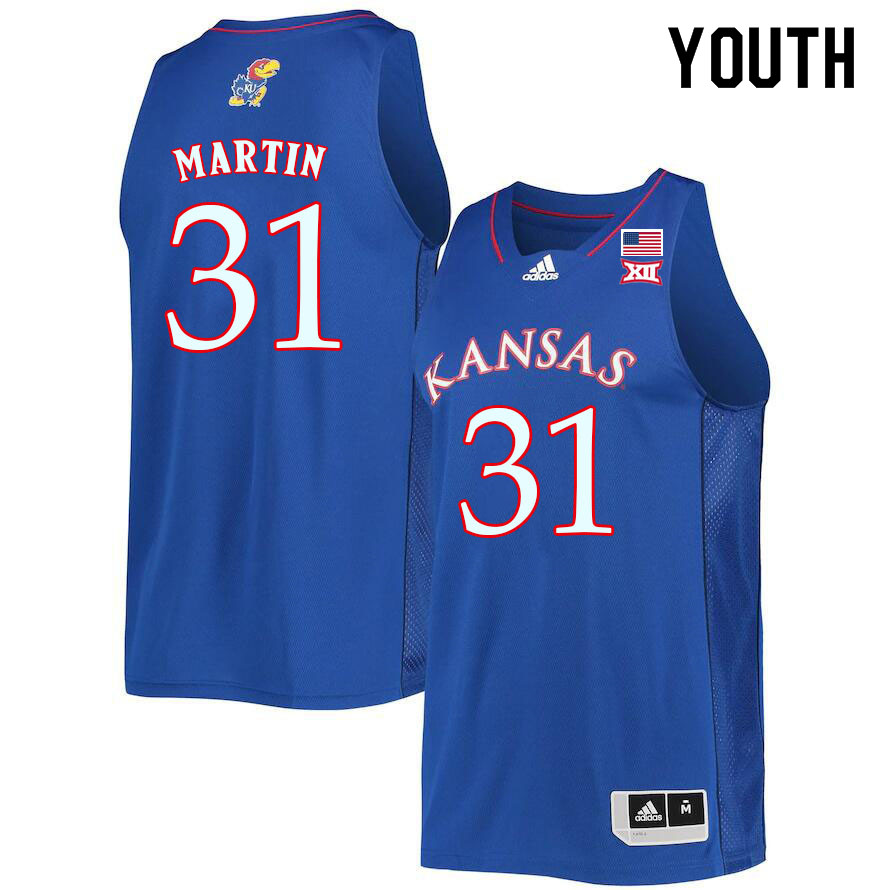 Youth #31 Cam Martin Kansas Jayhawks College Basketball Jerseys Sale-Royal - Click Image to Close